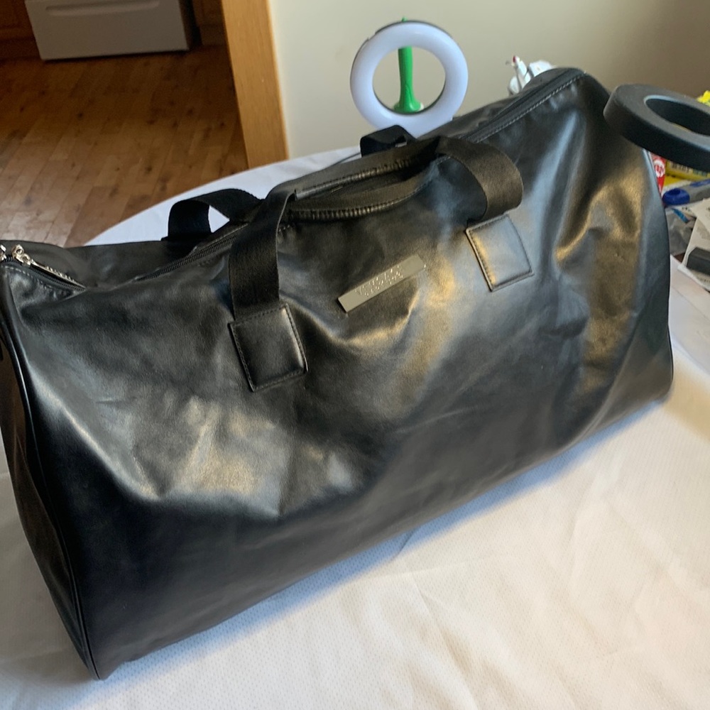 Versace Perfums Faux Leather Duffle Bag Gym Bag